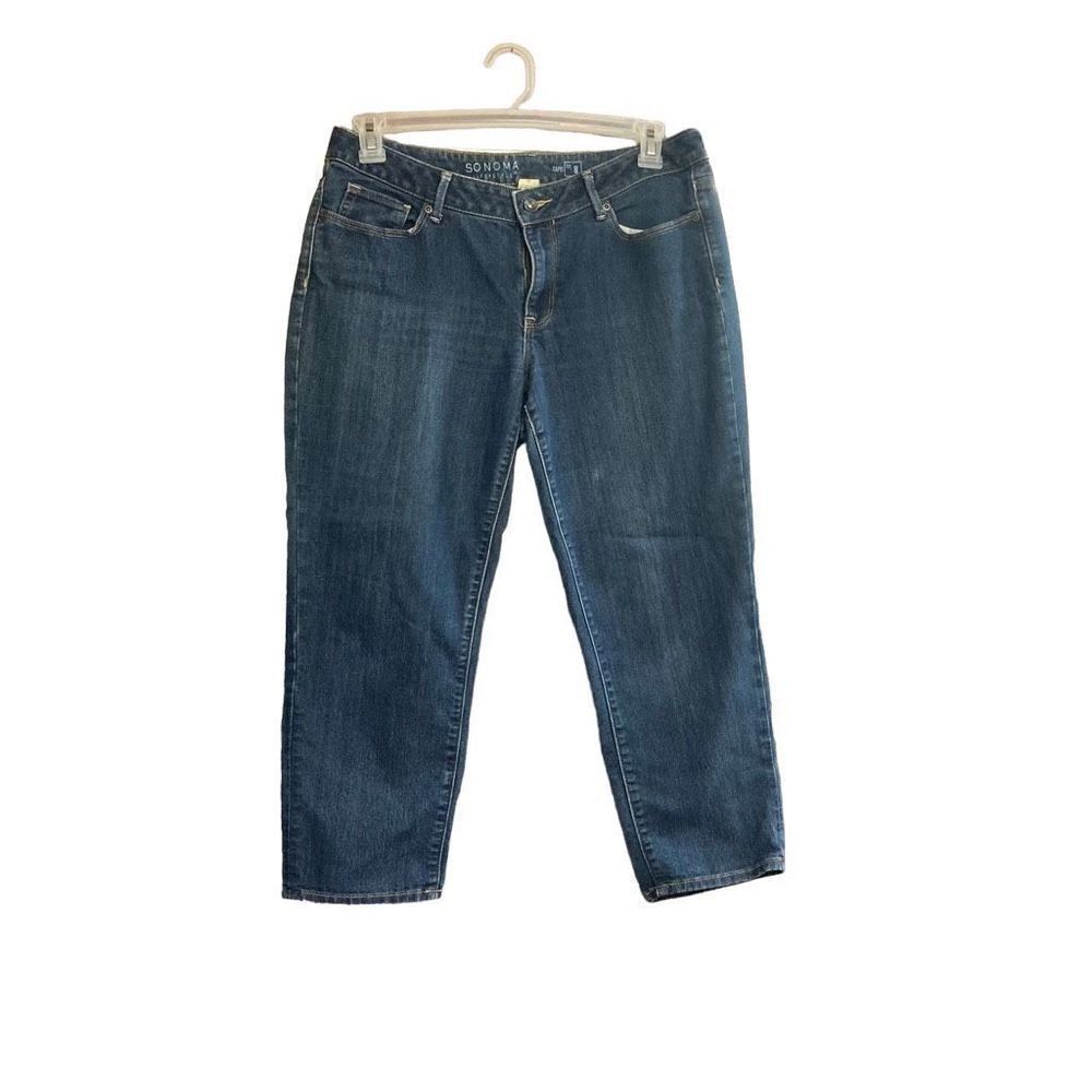 SONOMA Women’s Capri Jeans Size 8 Blue Inseam 23”‎